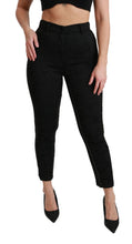 Load image into Gallery viewer, Dolce &amp; Gabbana Black Brocade Skinny High Waist Pants
