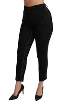 Load image into Gallery viewer, Dolce &amp; Gabbana Black Brocade Skinny High Waist Pants

