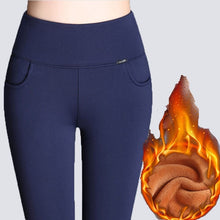 Load image into Gallery viewer, High Waist Velvet Padded Leggings for Women

