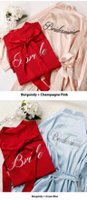 Load image into Gallery viewer, Custom Satin Bridesmaid Robes – Personalized with Name, Title, or Date | Wedding Party Gifts

