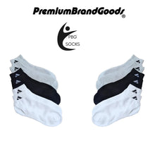 Load image into Gallery viewer, PBG Men&#39;s Socks 6 Pair Mid Length Athletic performance MultiPack Activewear 10-13
