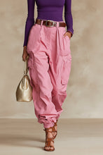 Load image into Gallery viewer, Women's High-Waist Cargo Parachute Pants with Elastic Ankle Cuffs
