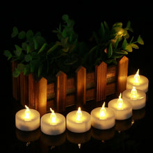 Load image into Gallery viewer, 12Pcs Battery Operated LED Tea Lights Candles Flameless Wedding Decor  Realistic and Bright Flickering Holiday Gift Flameless LED Electric Candles for Seasonal &amp; Festival Party Home Decoration
