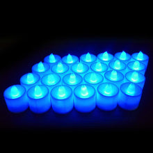 Load image into Gallery viewer, 12Pcs Electronic LED Tea Light Candles  Flickering Bulb Battery Operated Flameless LED Tea Light for Seasonal &amp; Festival Celebration Electric Fake Candle Realistic Battery-Powered Flameless Candles for Home Bedroom Party Wedding Festival Decor
