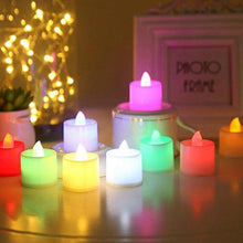 Load image into Gallery viewer, 12Pcs Electronic LED Tea Light Candles  Flickering Bulb Battery Operated Flameless LED Tea Light for Seasonal &amp; Festival Celebration Electric Fake Candle Realistic Battery-Powered Flameless Candles for Home Bedroom Party Wedding Festival Decor
