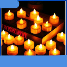 Load image into Gallery viewer, 12Pcs New Battery Operated LED Tea Lights Candles  Realistic and Bright Flickering Bulb Battery Operated Flameless LED Tea Light for Seasonal and Festival Celebration Home Decoration Flameless  birthday Decorations Party Supplies
