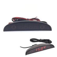 Load image into Gallery viewer, 12V Car Interior 3 In 1 Car Clock Voltmeter Thermometer and Voltage Meter Monitor Touch Switch Blue Red Light Thermometers Voltmeter Gauge Electronic Clock LED Digital Display LCD Screen Clock
