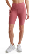 Load image into Gallery viewer, Turtle Bay New York Women's Compressed Double Knit Cycle Shorts in Polyester Blend Fabric with Side Phone Pockets
