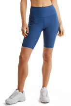 Load image into Gallery viewer, Turtle Bay New York Women's Compressed Double Knit Cycle Shorts in Polyester Blend Fabric with Side Phone Pockets
