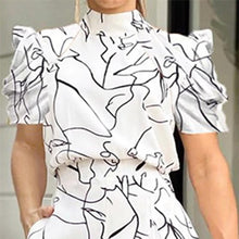 Load image into Gallery viewer, Black and Abstract Printed Jumpsuit
