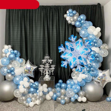 Load image into Gallery viewer, 132pcs Double Layer Snowflake Balloons Garland Arch Kit For Girl Birthday Baby Shower Wedding Christmas Party Decoration Boy Birthday Party Decoration
