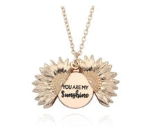 Load image into Gallery viewer, Sunflower Double Lettering Necklace
