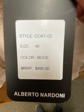 Load image into Gallery viewer, Alberto Nardoni Beige Topcoat Wool and Cashmere blend
