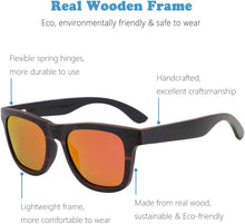 Load image into Gallery viewer, Eco-Friendly Polarized Bamboo Wood Sunglasses – Handcrafted, Sustainable Eyewear for Men &amp; Women
