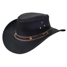 Load image into Gallery viewer, Outback Wagga Wagga - Leather Outdoorsman Hat (closeout)
