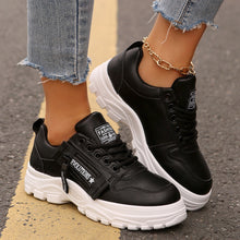 Load image into Gallery viewer, Women’s Lace‑Up Side‑Zipper Sports Sneakers
