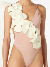 Load image into Gallery viewer, Contrast Flower Spaghetti Strap: One-Piece Swimwear
