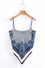 Load image into Gallery viewer, Cropped scarf tank top
