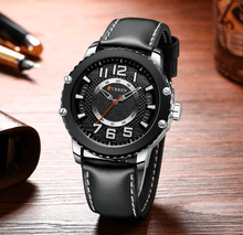 Load image into Gallery viewer, Men's Waterproof  Sport Watch With Leather  Belts  And Large Numbers Details Unique Design Perfect Gift
