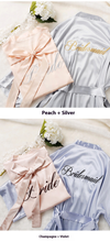 Load image into Gallery viewer, Custom Satin Bridesmaid Robes – Personalized with Name, Title, or Date | Wedding Party Gifts
