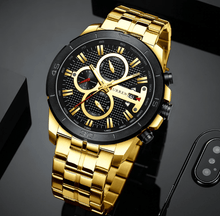 Load image into Gallery viewer, Men's Waterproof  Watch With Chronometers Day View And Fluorescent Hands Unique  Luxury Design  Perfect Gift

