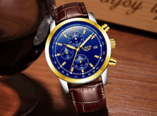 Load image into Gallery viewer, Men's  Waterproof Watch With Chronometers Date Display And Fluorescent Pointers Excellent Look Perfect Gift
