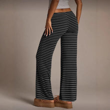 Load image into Gallery viewer, Women’s Striped Wide Leg Flared Casual Pants
