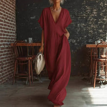 Load image into Gallery viewer, Lace-Trimmed Loose Long Dress for Women
