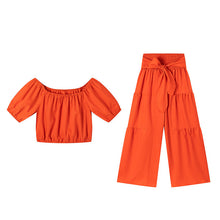 Load image into Gallery viewer, High-Waist Flared Pants &amp; Top Two-Piece Set – 7 Colors, S–2XL
