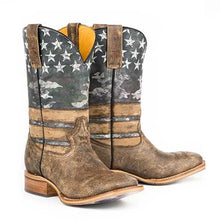 Load image into Gallery viewer, Tin Haul Freedom/Dog Tags - Men&#39;s Leather Cowboy Boot
