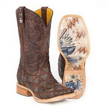 Load image into Gallery viewer, Tin Haul Triangles/Anvil Of Power - Men&#39;s Leather Cowboy Boot
