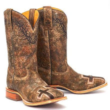 Load image into Gallery viewer, Tin Haul 3:16 With Bible Verse - Men&#39;s Leather Cowboy Boot
