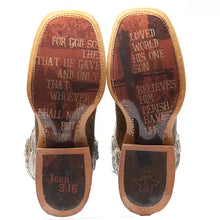 Load image into Gallery viewer, Tin Haul 3:16 With Bible Verse - Men&#39;s Leather Cowboy Boot
