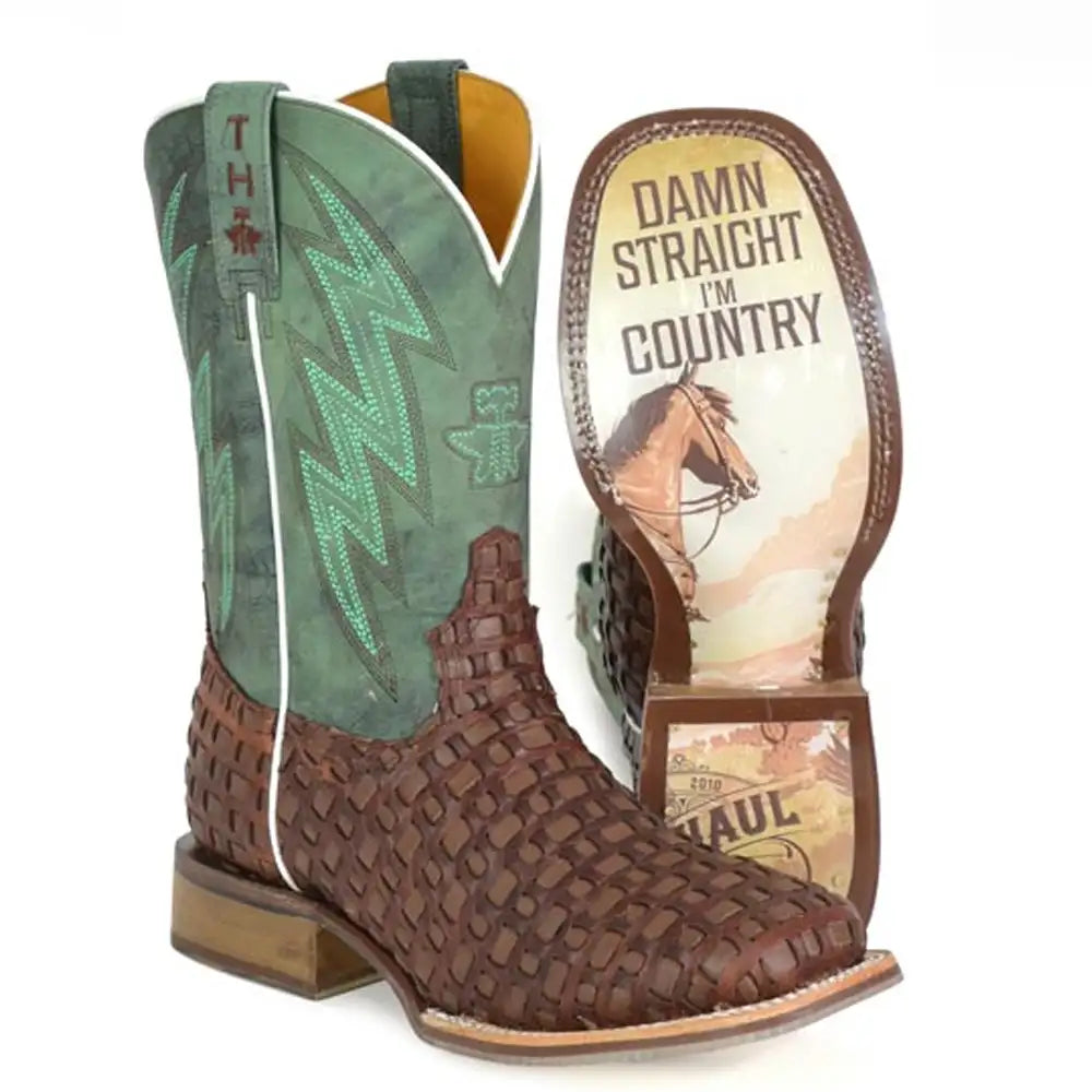 Tin Haul Tangled/I'm Country - Men's Leather Cowboy Boot