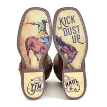 Load image into Gallery viewer, Tin Haul Asphalt Cracks with Kick Up the Dust - Men&#39;s Cowboy Boots
