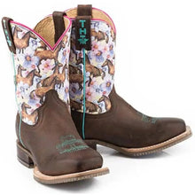 Load image into Gallery viewer, Tin Haul Daisy / My Bestfriend Sole (White) - Little Kids/Big Kids Leather Cowgirl Boots

