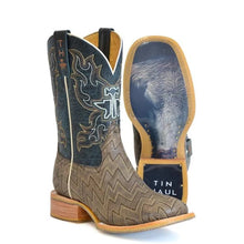 Load image into Gallery viewer, Tin Haul Lightning Strikes  - Men's Leather Cowboy Boot
