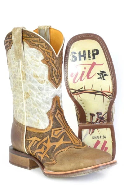 Tin Haul Cross & Thorns - Men's Leather Cowboy Boot