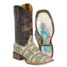Load image into Gallery viewer, Tin Haul Sign of the Sun - Women's Leather Cowgirl Boot
