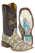 Load image into Gallery viewer, Tin Haul Sign of the Sun - Women&#39;s Leather Cowgirl Boot
