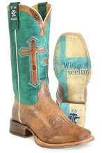 Load image into Gallery viewer, Tin Haul Crucifix - Women&#39;s Leather Cowgirl Boot

