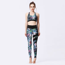 Load image into Gallery viewer, 💪 Seamless 2-Piece Yoga Set – High-Waist Leggings &amp; Crop Top
