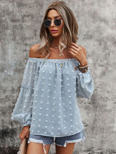 Load image into Gallery viewer, Off shoulder dotted top
