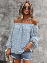 Load image into Gallery viewer, Off shoulder dotted top
