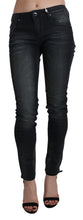 Load image into Gallery viewer, Acht Black Washed Low Waist Skinny Denim Trouser
