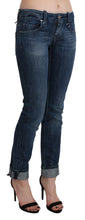 Load image into Gallery viewer, Acht Blue Washed Low Waist Skinny Denim Trouser
