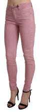 Load image into Gallery viewer, Acht Pink Mid Waist Skinny Stretch  Denim Pant
