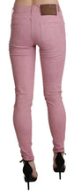 Load image into Gallery viewer, Acht Pink Mid Waist Skinny Stretch  Denim Pant
