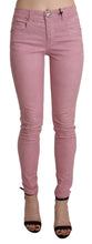 Load image into Gallery viewer, Acht Pink Mid Waist Skinny Stretch  Denim Pant
