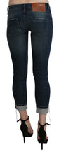 Load image into Gallery viewer, Acht Blue Washed Low Waist Skinny Cropped Denim pant
